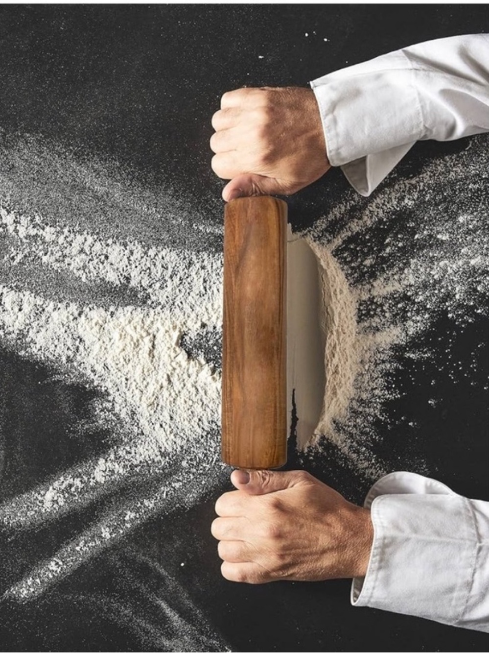 Ironwood Gourmet Acacia Wood Rolling Pin 15.5” Baking Pastry Tool NWOT